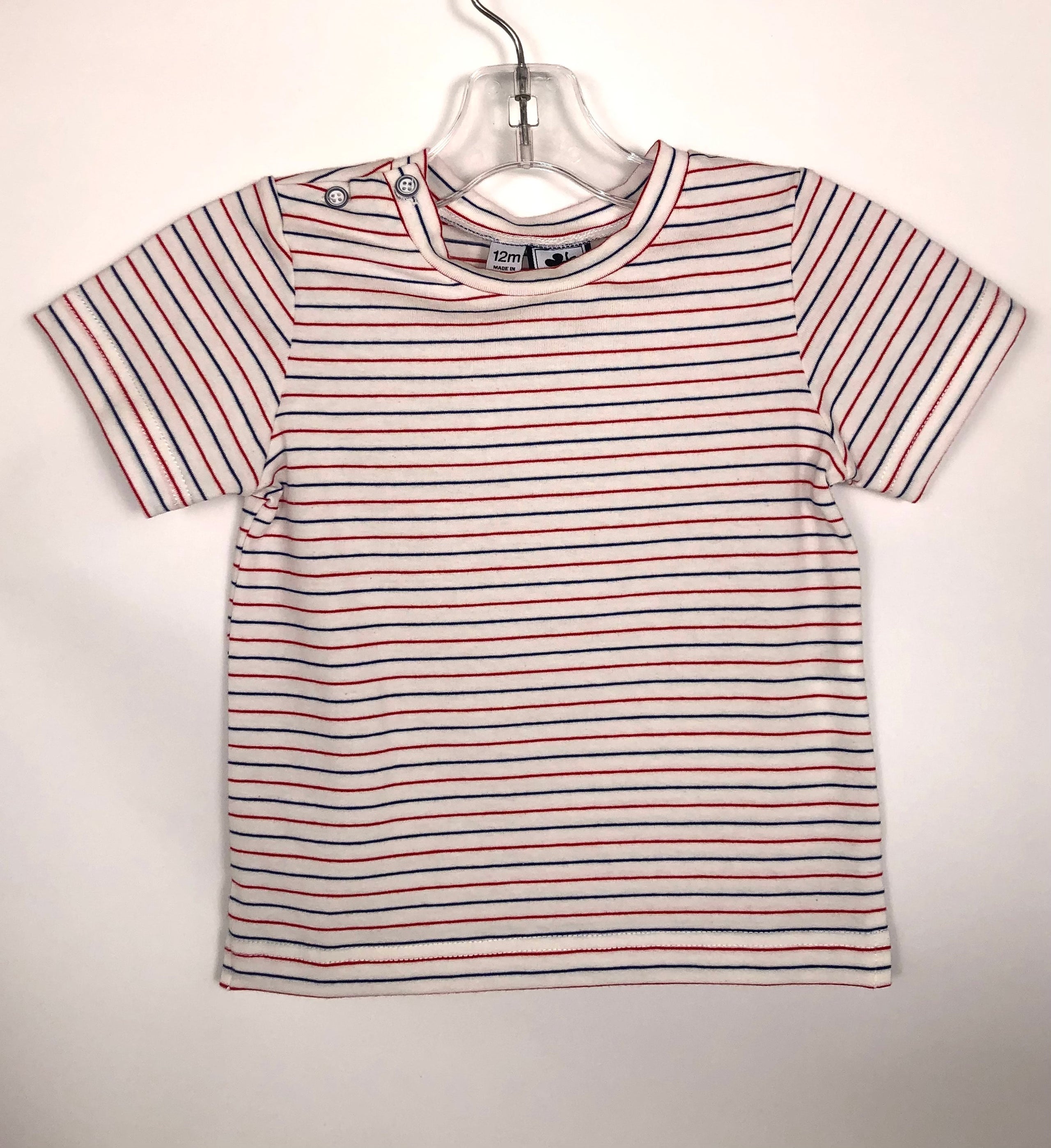 Henry Blue and Red Striped Knit T-Shirt